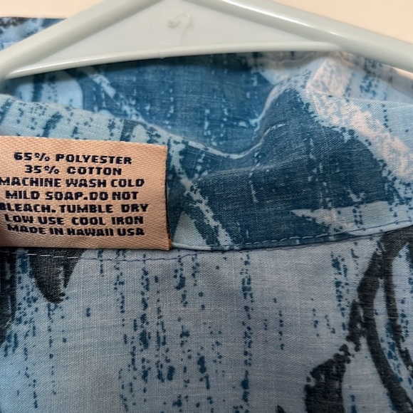 royal creations blue button down from hawaii size: XL - Picture 5 of 8